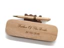 RXFSP Penna a sfera con custodia in legno, Personalizzabile, Incisione a Mano, Regalo per Laurea, Compleanno, Anniversario. Prodotto Artigianale - 1