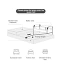 Veitoalioy Multifunktional Baby Beistellbett mit Neben, Convertible Faltbar Co-Sleeping Babybett, Ausgestattet Luxus Moskitonetz mit einem großen Lagerkorb und beweglichen Rädern (6602 Black) - 9