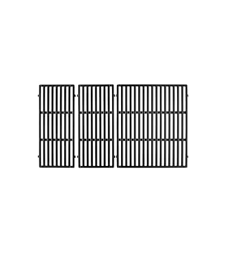 Weber CRAFTED Grill Grates, Suitable for Genesis 400 Series (from 2016) - Three-piece, Made of Porcelain-Enamelled Cast Iron – Black (7854)