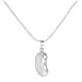 jewellerybox Sterling Silver Kidney Bean Necklace 18 Inches Chain - 1