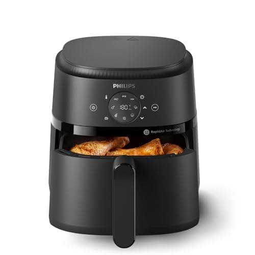 Philips Airfryer Serie 2000 - Friggitrice ad aria da 4,2L, 1500W, Tecnologia RapidAir, Touchscreen digitale, 13 modalità, 9 funzioni preimpostate, Fino al 90% di grassi in meno, Nero (NA229/00)