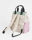 PACO MARTINEZ Mochila Traveller Multicolor para Mujer, Bolso Mochila para Portátil 13", Tamaño Grande, Asas Dobles, Color Gris, Malva, Verde Menta y Amarillo - 37x42x22 Centímetros - 3
