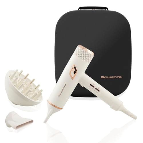 Rowenta Ultimate Experience Maestria secador de pelo, potente flujo de aire, diseño ultraligero, cabello brillante, motor Nano sin escobillas, CV9910F3