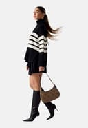 GUESS Schultertasche Noelle II Top Zipper Shoulder Bag Latte Logo/Brown hellbraun - 2