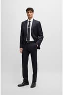 BOSS Herren H-HANK-C1-214 Slim-Fit Hemd aus elastischer Baumwoll-Popeline mit bügelleichtem Finish Weiß 38 - 9