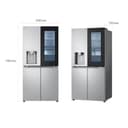 LG GMG861MBAE InstaView SLIM Multi-Door, Klasse E, 508 L, Kühlschrank mit Gefrierfach, Eis-, Crushed Ice- Wasserspender mit UVnano, Total NoFrost, Smart Inverter Kompressor, Wi-Fi, Farbe Metal Sorbet - 7