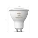 Philips Hue White and Color Ambiance, Faretto LED Smart GU10, Luce Bianca e Colorata, 350lm, Compatibile con Bluetooth, controllo vocale con Alexa, Apple Home e Google Assistant, pack da 3 - 4