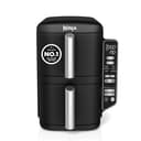 Ninja Double Stack Air Fryer, Vertical Dual Drawer Air Fryer with 4 cooking levels, 2 Drawers and 2 Racks, Space Saving Design, 7.6L Capacity, 6 Cooking Functions, 6 Portions, Black SL300UK - 1