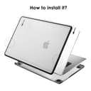 eleger bruchsicher Hülle kompatibel mit MacBook Air 15 Zoll M5 A3448 M4 A3241 M3 A3114 M2 A2941, Ausgabe 2026 2025 2024 2023, schwarzer TPU Stoßstange & Harte PC Case, Matt klar - 6