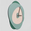 Giallobus - Reloj Premium - Reloj Bokeh - Madera de MDF - Premium 30x30‎‎cm - 08 - Green Elegance - Artesano Made in Italy - Silencioso - Idea de Regalo - Doble Nivel Moderno - 3