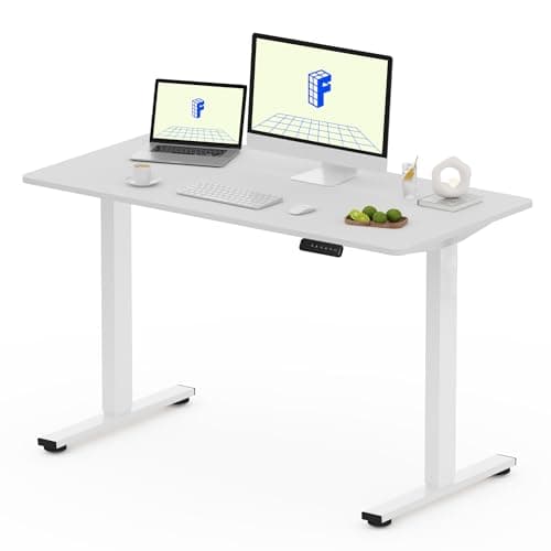 FLEXISPOT FQ Pro - Scrivania sollevabile elettrica, 120 x 60 cm, tavolo sollevabile con piano intero, retromarcia camoscio ostacoli, 4 funzioni di memoria, standing desk per ufficio e casa e