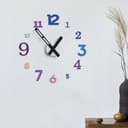 Giallobus - Reloj Typos - Typos - Madera de MDF - Float ⌀ 60/80/110cm - 02 - Lavender - Reloj de Pared Moderno - Números Adhesivos 3D - Diámetro Variable 60/80/100cm - 3