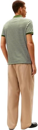 Tommy Hilfiger Polo de algodón líquido REG Seasonal MW0MW39994 S/S para Hombre, Verde, M, Verde (Pino de montaña/pétalo de Marfil), M - 2