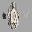 Giallobus - Orologio Bilay - Carved - Legno Mdf - Premium 45x45cm - 13 - Nutty - Artigianale Made in Italy - Silenzioso - Idea regalo - Moderni doppio livello - 8