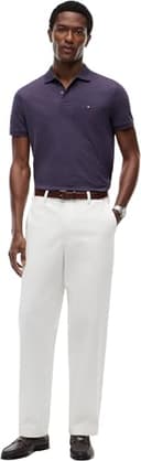 Tommy Hilfiger Polo de algodón líquido REG Seasonal MW0MW39994 S/S para Hombre, Color Morado, Talla XL, Morado (Mulberry Haze Heather), XL - 4