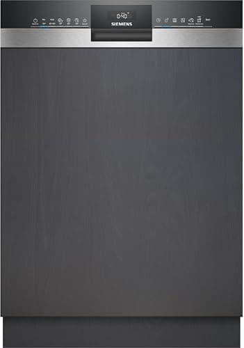 Siemens SN53ES06VE, iQ300 Smart Dishwasher, Partially Integrated Dishwasher, 60 cm, Cutlery Drawer, Car Door Opening, Triple RackMatic, Particularly Quiet, Intensive Zone, VarioSpeed, aquaStop
