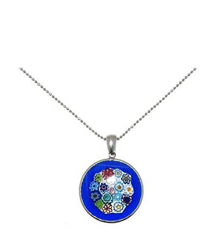 Venetiaurum - Collana per Donna Con Pendente Murrina In Vetro Originale Di Murano E Argento 925 - Gioiello Made In Italy Certificato