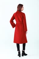 Giacca in cashmere europea e americana a maniche lunghe tinta unita lunga fatta a mano cappotto da donna in lana bifacciale 1 L - 5