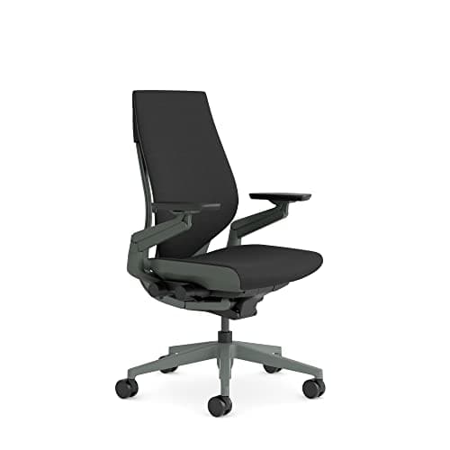 Sedia da ufficio ergonomica Steelcase Gesture con braccioli regolabili a 360° e supporto lombare 3D Live Back Onyx; Prodotto in Europa