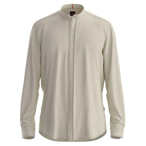 BOSS CAMICIA MANICHE LUNGHE UOMO BEIGE