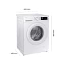 Samsung WW11DG5B25TEEG Waschmaschine, 11 kg, 1.400 U/min, Extra energiesparend, EEK: A (-10%), AI Ecobubble, SmartThings AI Energy Mode, SuperSpeed 39 Min, Hygiene-Dampfprogramm, Weiß - 2