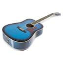MAX SoloJam Set Guitarra Acústica Color Azul con Funda, Afinador, Correa, Púas y Juego de Cuerdas de Repuesto – Pack Musical para Aprender a Tocar Desde Cero, Ensayar o Regalar a Principiantes - 4