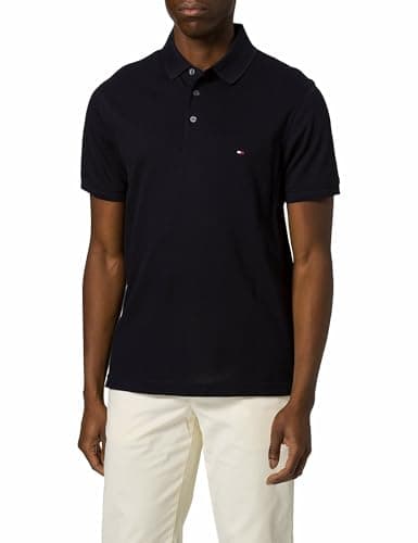Tommy Hilfiger Herren Poloshirt Kurzarm 1985 Slim Fit, Blau (Desert Sky), M