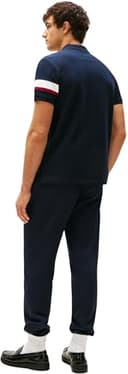 Tommy Hilfiger Men’s Short Sleeve Tape Regular Fit Polo Shirt, Blue (Desert Sky), XXL - 2