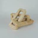 Maison & Werk Travertin Skulptur Link, Beige, Geometrisch, 27 x 10 x 15 cm, Naturstein, Fein Geschliffen - 2