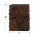 moonster® Cuaderno de Cuero – Diario de Escritura Hecho a Mano Estilo Antiguo para Hombre y Mujer – Papel Blanco Liso 18x13cm – Perfecto para Dibujantes – Diario de Cuero Estilo Bloc Notas - 7