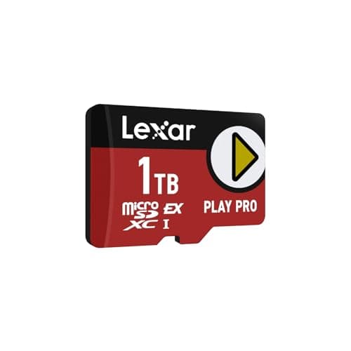 Lexar PLAY PRO Scheda MicroSDXC Express 1TB, fino a 900MB/s lettura, 600MB/s scrittura, ottimizzata per gaming, A2, 4K, ad alta velocità per console portatili, Switch, dispositivi di gioco portatili