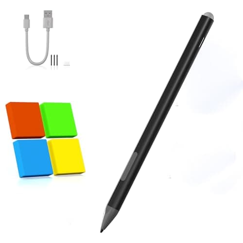 Microsoft Surface Pencil - Stylus Pen for Surface Pro 12/11/9/10/8/X/7/6/5/4/3 with 4Nibs, Surface Pro Stylus for Surface Go 3/Go 2/Book/Laptop 5, 4096 Pressure Sensitivity, Palm Rejection