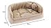 Ferplast Harris 50 Padded Dog Bed Cat Bed Washable with Cushion Tweed and Velvet Beige - 3
