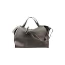 Cheval Firenze Algedi Handtasche, echtes Leder, hergestellt in Italien, hellgrau - 4