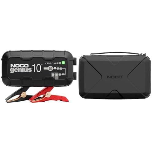 NOCO GENIUS10EU, 10A Car Battery Charger, 6V and 12V Battery Charger & GC040 Universal EVA Protective Case for GENIUS1, GENIUS2, GENIUS5 and GENIUS10 Smart Battery Chargers