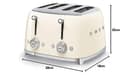 Smeg 770926334 Tostador, 2000 W, Beige - 7