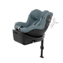 CYBEX Gold Kinder-Autositz Sirona G i-Size Plus, Ohne Base, Ab ca. 3 Monaten bis 4 Jahre, Max. 19 kg, 61 - 105 cm (Ab Geburt / 40 cm mit Neugeboreneneinlage), Stormy Blue - 9
