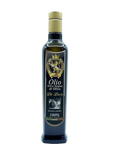 Olio Extravergine Di Oliva Evo 100% Italiano Monocoltura Carolea Estratto a Freddo Made In Calabria De Luca L'eccellenza Italiana Che Fa Sognare Il Mondo (500 ml)