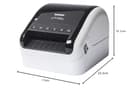 Brother QL1110NWBC - Stampante per etichette professionali da 4" con LAN, Wi-Fi, Bluetooth, 69 etichette al minuto, USB, 300 x 600 dpi, taglio automatico - 8