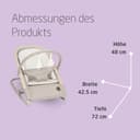 Maxi-Cosi Kori 2-in-1-Babywippe mit Spielzeugbogen, 0–2 Jahre, bis zu 15 kg, Baby Bouncer, 3 mit einer Hand einstellbare Liegepositionen, Easy-in-Gurt, leicht und kompakt, Eco Care, Classic Beige - 8