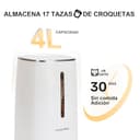 FUKUMARU Comedero Gato Automatico WiFi, 4L Dispensador Comida para Perro/Gato con Dos Cuencos, Programa Personalizado de Alimentación Automática, Funcionamiento por Pilas y cableado eléctrico, Blanco - 6