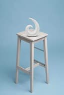 FeinKnick Elegante Escultura de cerámica - decoración Moderna en Blanco - Espiral Decorativa de 20 cm de Altura - también Adecuada para Regalo - 6
