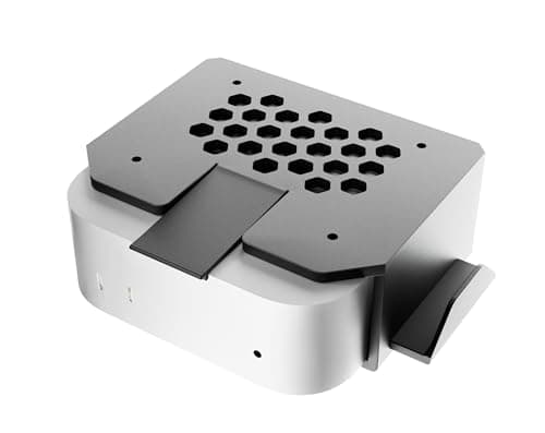 Supporto sotto-scrivania Mac Mini 2024 M4 M4 Pro montaggio sicuro salvaspazio protezione accesso facile ripiano per accessori gestione cavi organizzazione scrivania moderna elegante resistente