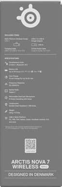 SteelSeries Arctis Nova 7 Wireless Gen 2 - cuffie da gioco - Controllo app in tempo reale - Oltre 50 h - Driver magnetici al neodimio - Mixabile 2,4 GHz/Bluetooth - PC, PS5, PS4, Switch 1/2, Mobile - 19