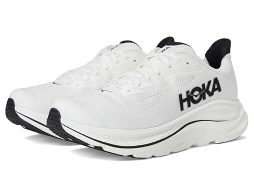 Hoka Clifton 10 Men's Running Shoes, White Black, 11 UK