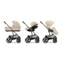 CYBEX Gold TALOS S LUX Kinderwagen, Ab Geburt bis 22 kg (ca. 4 Jahre), Mit Offroad-Federung, verstellbarem Griff und ergonomischer Liegeposition, Almond Beige - 8
