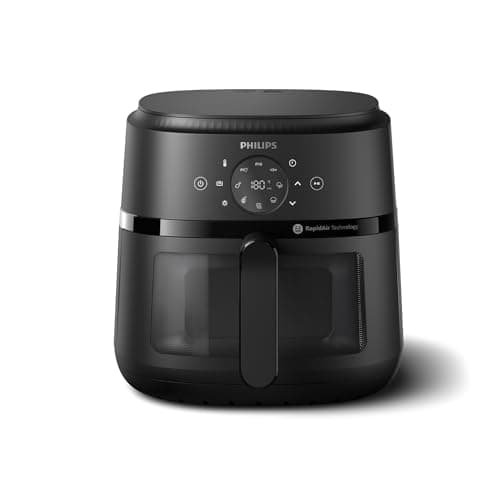 Philips Airfryer 2000 Series – Standard 6.2L Heißluftfritteuse mit Sichtfenster, RapidAir Technologie, 90% weniger Fett, leicht zu Reinigen, Touchscreen, energie- & platzsparend (NA230/00)
