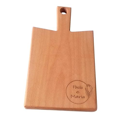 Tagliere Personalizzato in Legno con incisione- Regalo Originale per ogni occasione, Artigianale, Elegante Resistente