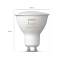 Philips Hue White Ambiance, Faretto LED Smart GU10, Luce Bianca da calda a fredda, 350lm, Compatibile con Bluetooth, controllo vocale con Alexa, Apple Home e Google Assistant, pack da 2 - 2