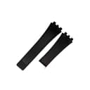 ENFYUSTR Silikon-Uhrenarmband for TAG HEUER Carrera-Serie, konkav-konvexes Schnittstellenarmband(Black-No buckle) - 1